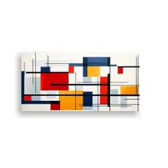 GENERICO - 1 Cuadro Movimiento Para Sala Arte Abstracto 100x50 Cm