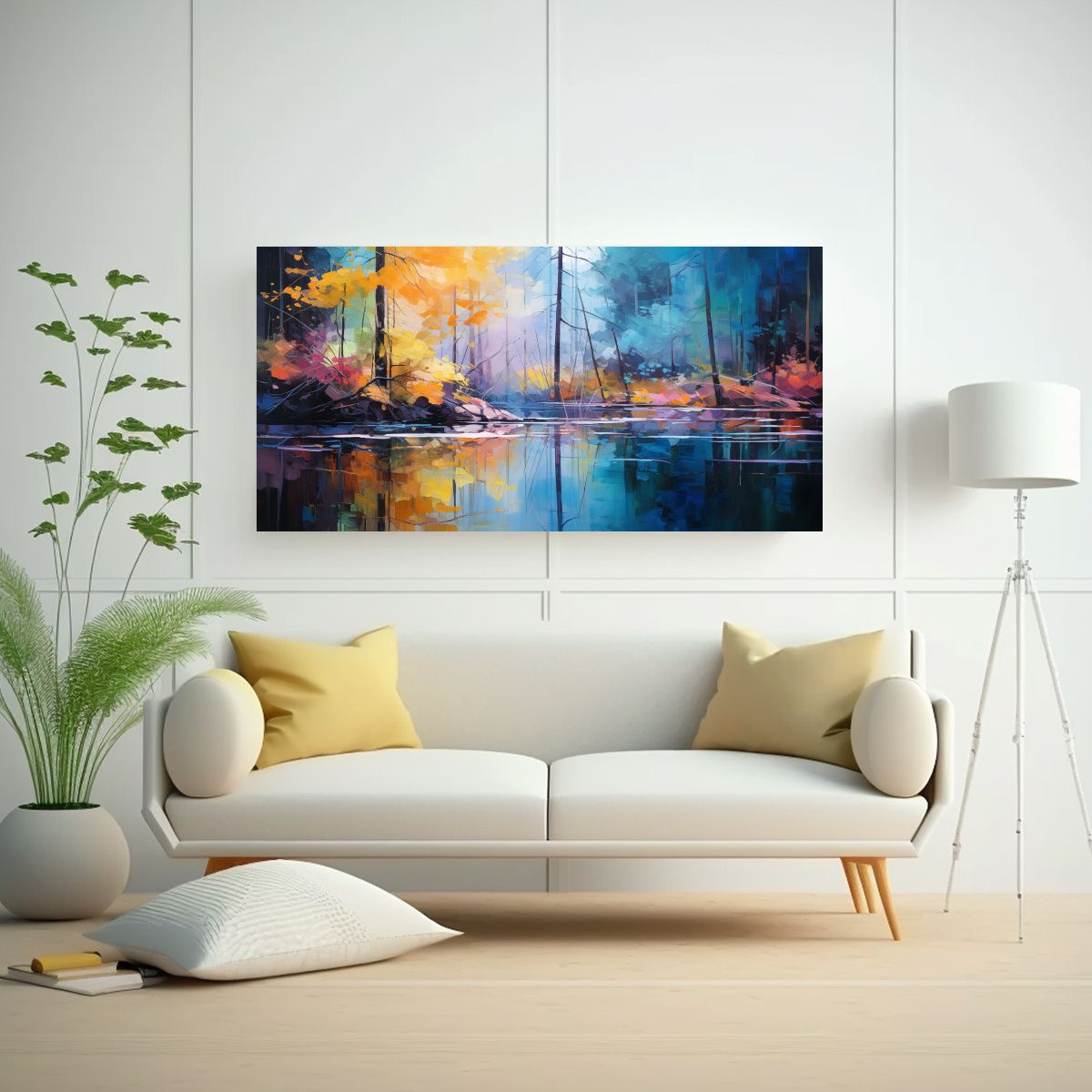 GENERICO - Pintura Decorativa Urbana Abstracta De Canva 80x40 Cm