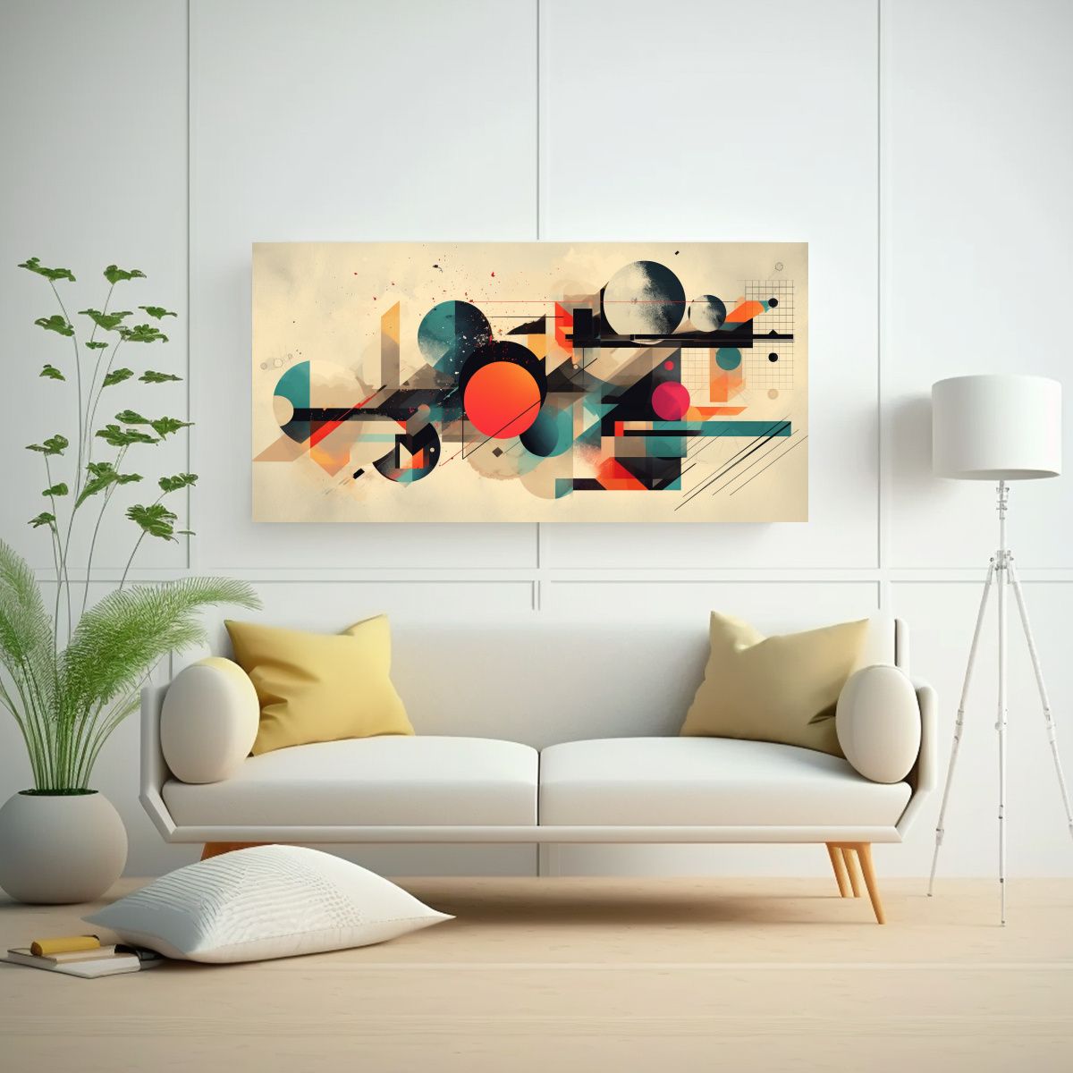 GENERICO - Arte De Pared Geométrico Con Luminosidad 80x40 Cm