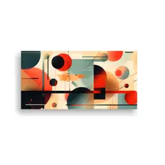 GENERICO - Lienzo Tela Impreso Escena Abstracta Cubismo 60x30 Cm