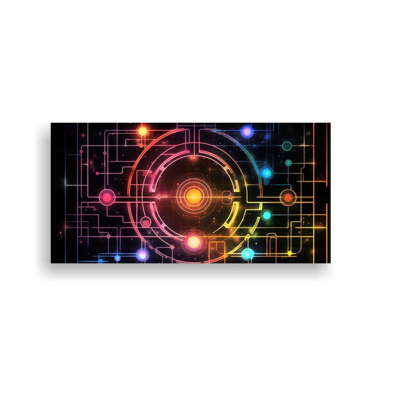 GENERICO - Cuadro Decorativo El Círculo De Luz Y Su 100x50 Cm