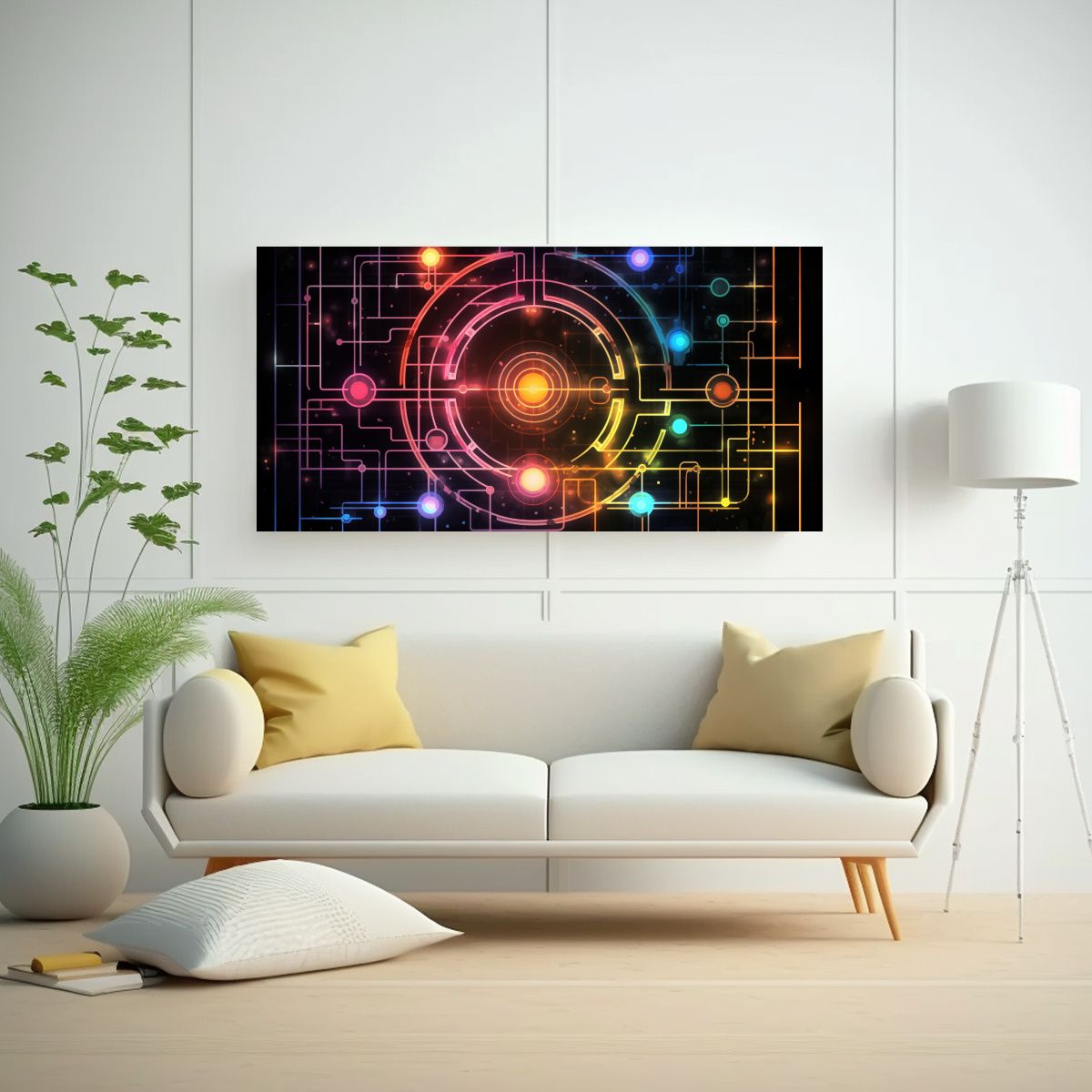 GENERICO - Cuadro Decorativo El Círculo De Luz Y Su 100x50 Cm