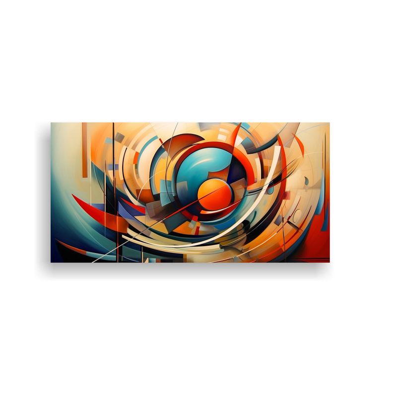 GENERICO - Pintura Abstracta Linda De Finas Líneas Arte 100x50 Cm