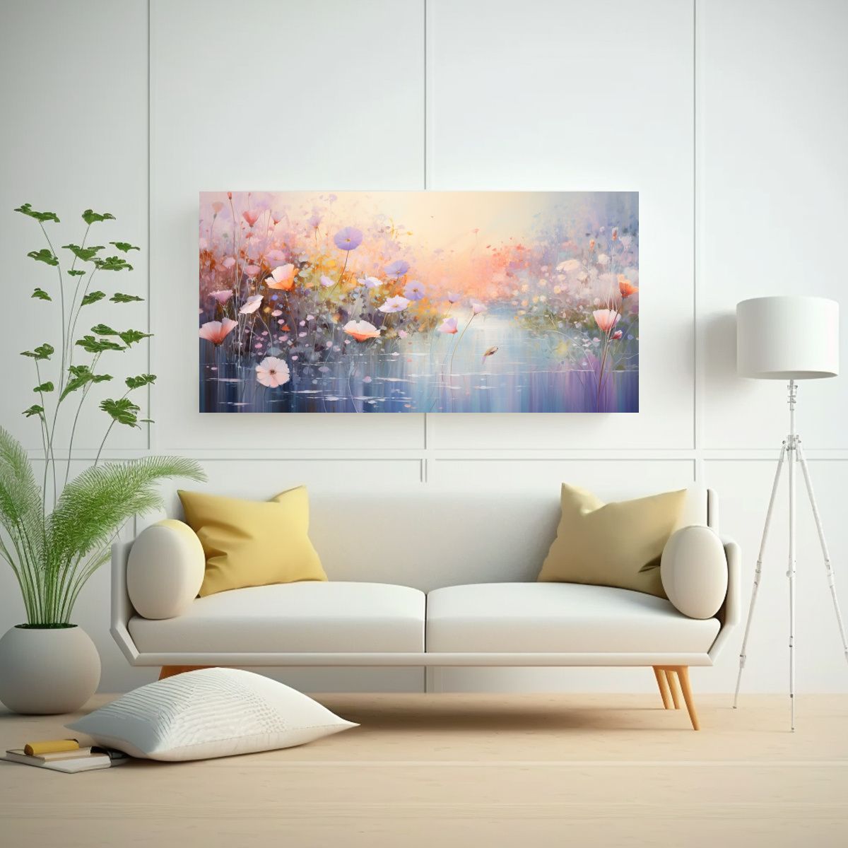 GENERICO - Pintura Abstracta Belleza Natural En Un Jardín 80x40 Cm