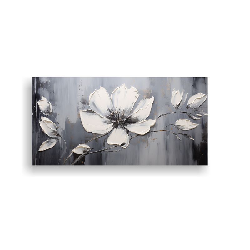 GENERICO - Cuadro Expresión Multicolor Pintura Floral Sobre 100x50 Cm