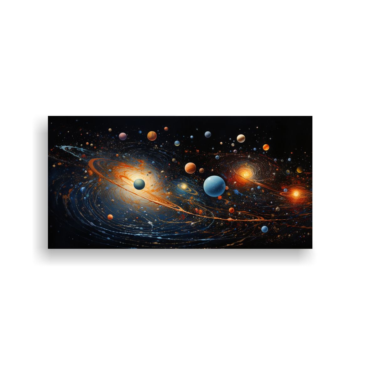 GENERICO - Pintura Decorativa En Bastidor Con Luminosidad 60x30 Cm