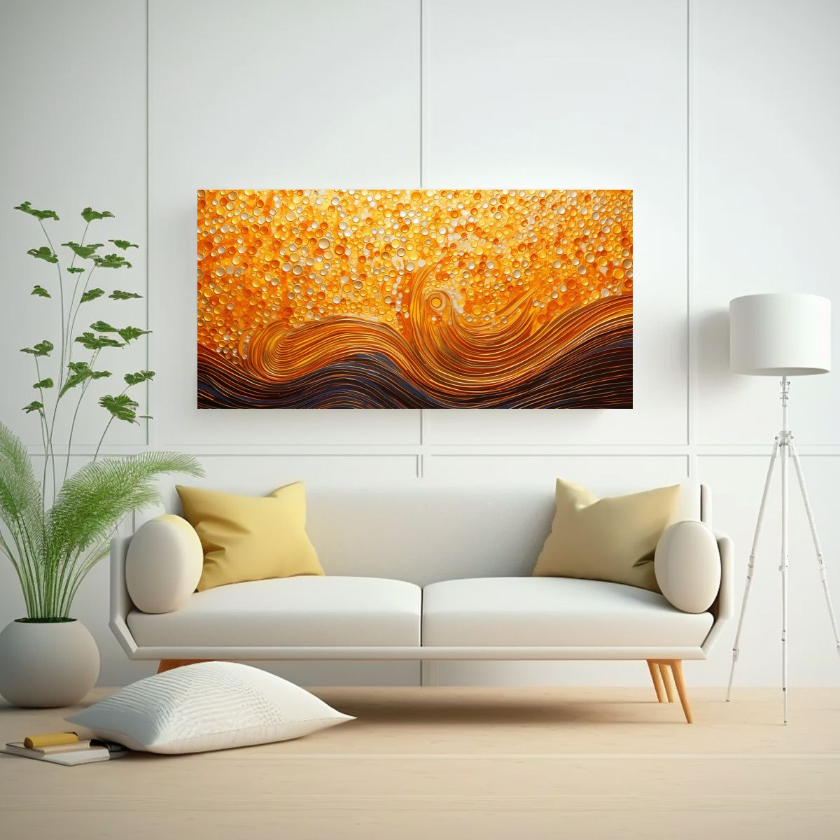 GENERICO - Pinturas Arte Tonos Para Oficina En Estilo 60x30 Cm