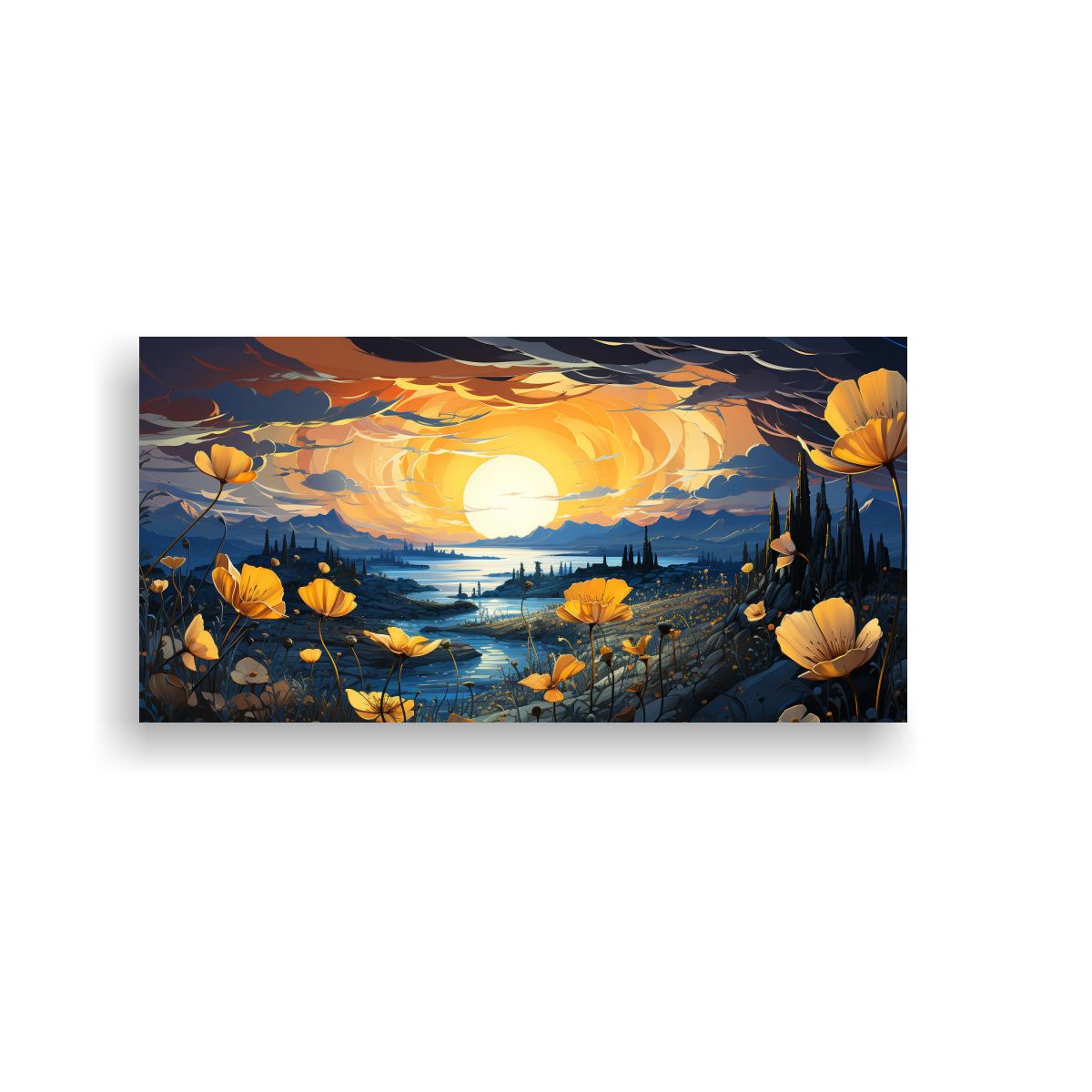 GENERICO - Pinturas Decorativas De Salón Con Intensa 60x30 Cm