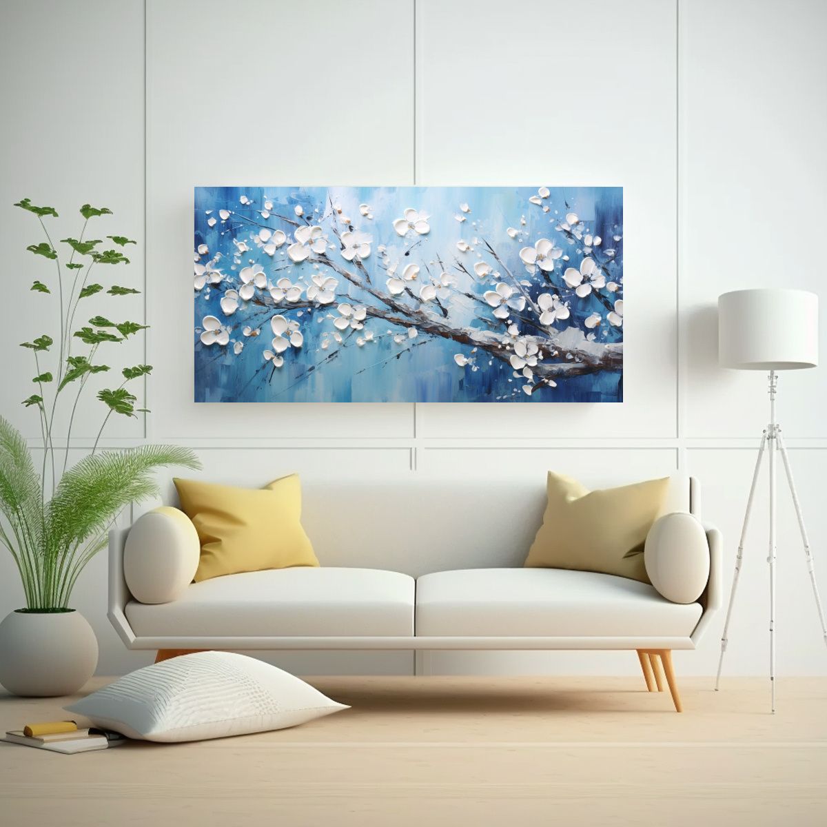 GENERICO - Pintura En Lienzo De Motivos Inspiradores Flores 80x40 Cm