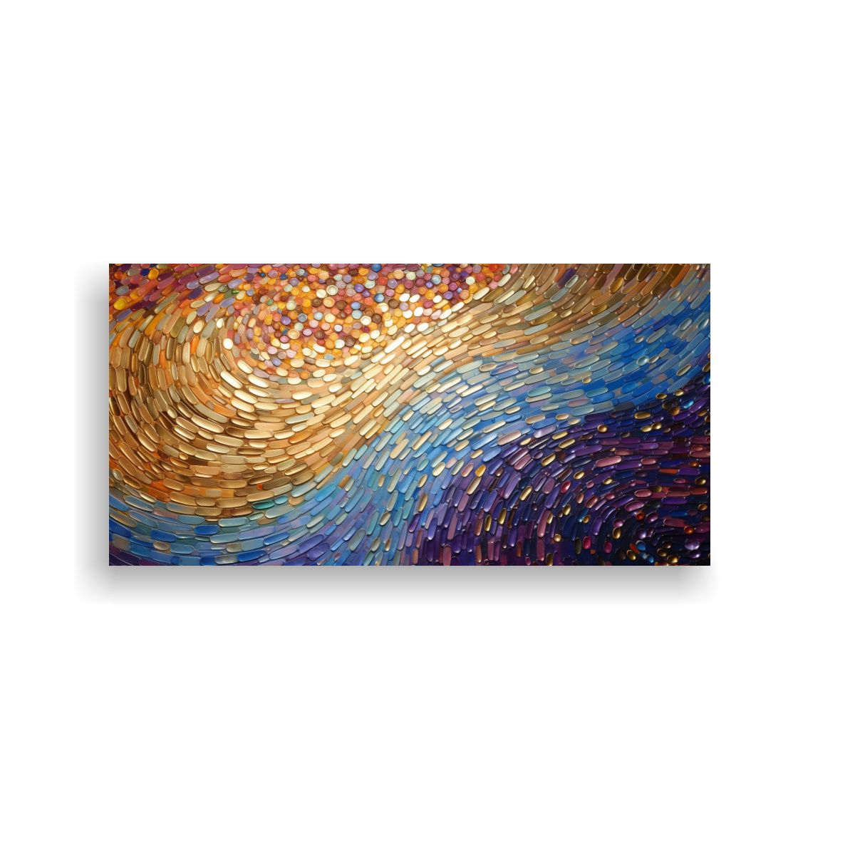 GENERICO - Cuadro Diseño Representación Estilo Puntillismo 100x50 Cm