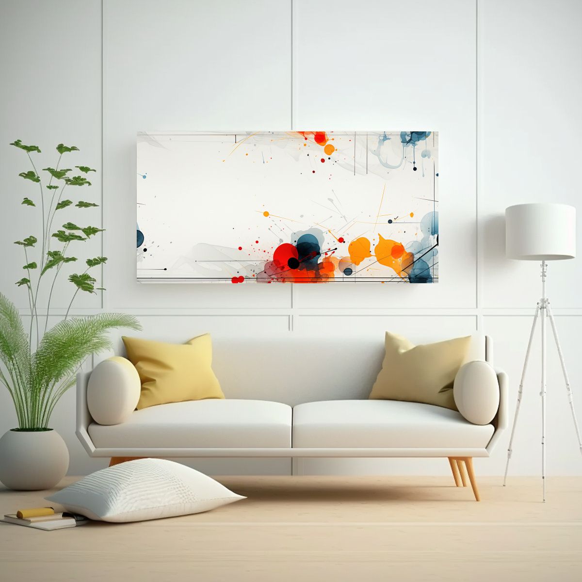 GENERICO - Cuadro Abstracto Dimensiones John Harris Pinturas 100x50 Cm