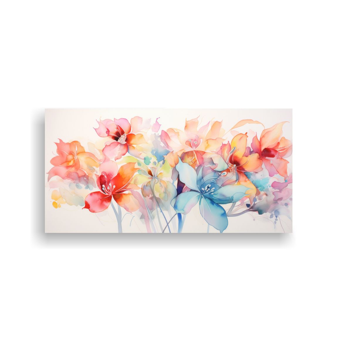 GENERICO - Pintura Decorativa Abstracta De Flores En 100x50 Cm