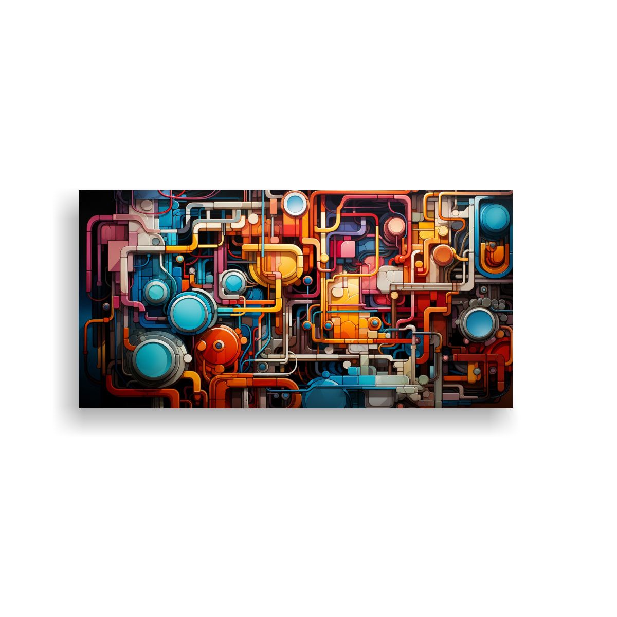 GENERICO - Pintura Abstracta Alta Calidad Varios Colores 80x40 Cm