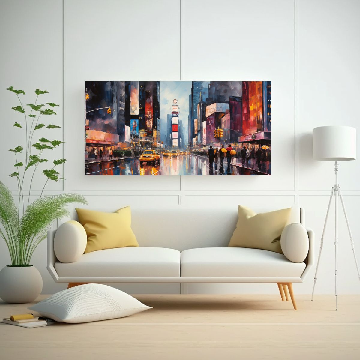 GENERICO - Cuadro De Decoración De Paisaje De Manhattan 100x50 Cm