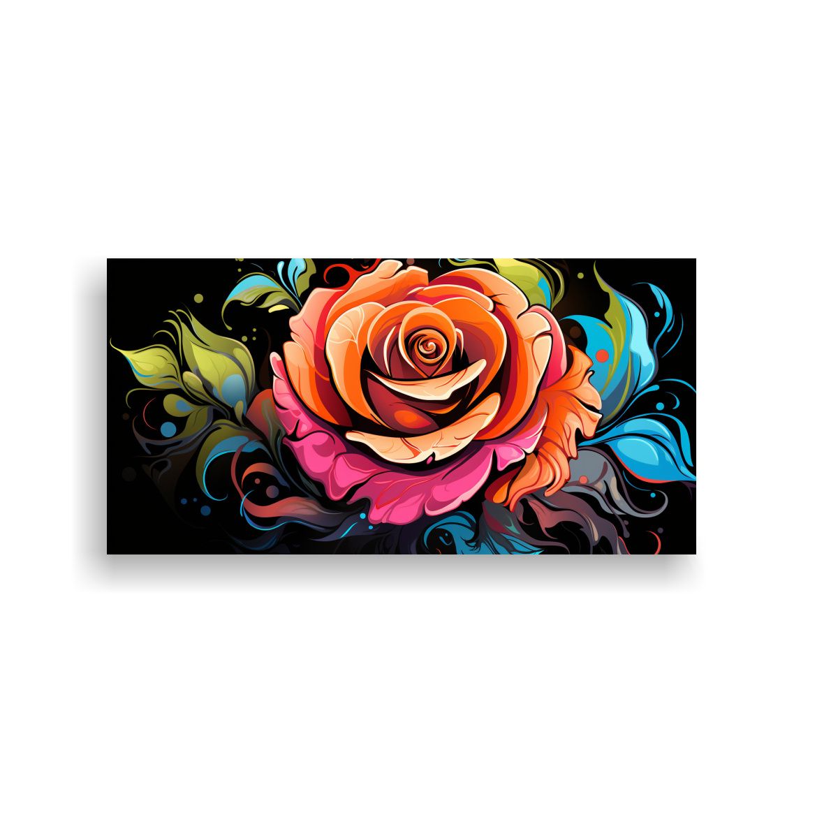 GENERICO - Diseño De Un Graffiti De Rosa Estilo Calidoso 60x30 Cm