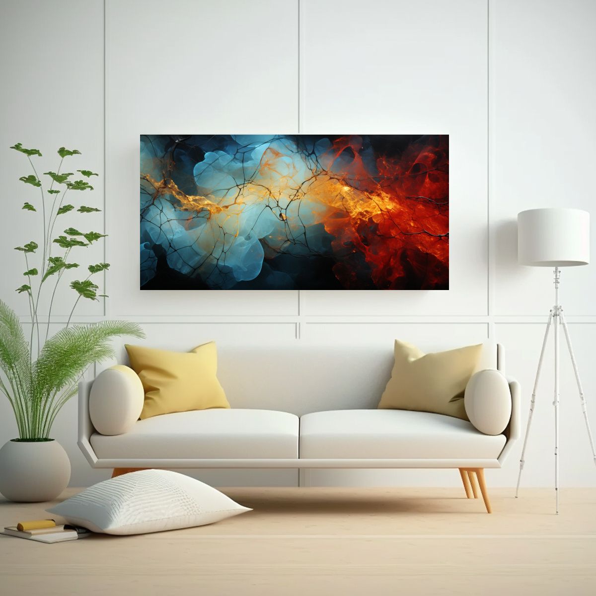 GENERICO - Pintura Decorativa Vintage De Canva Una Obra De 100x50 Cm