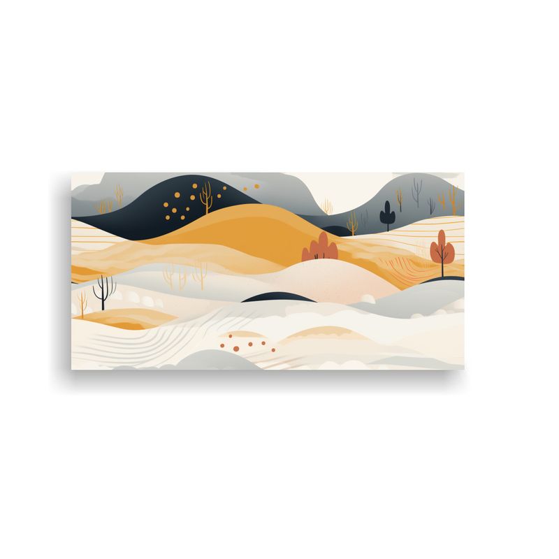 GENERICO - Pintura De Paisaje Escandinavo Abstracto 80x40 Cm