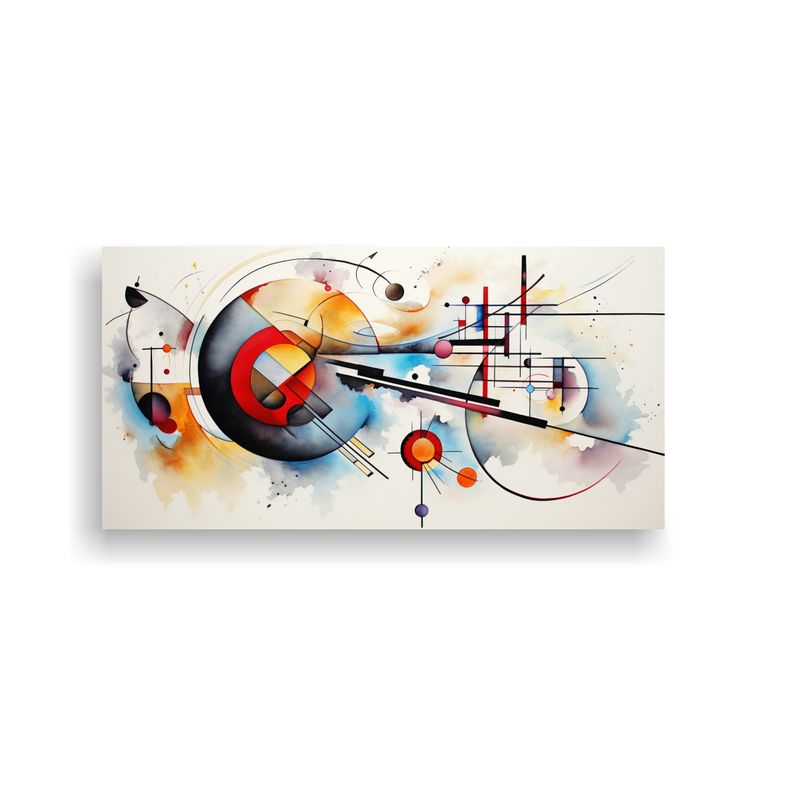 GENERICO - Tela En Bastidor Cuadro Simétrica Acuarela 60x30 Cm