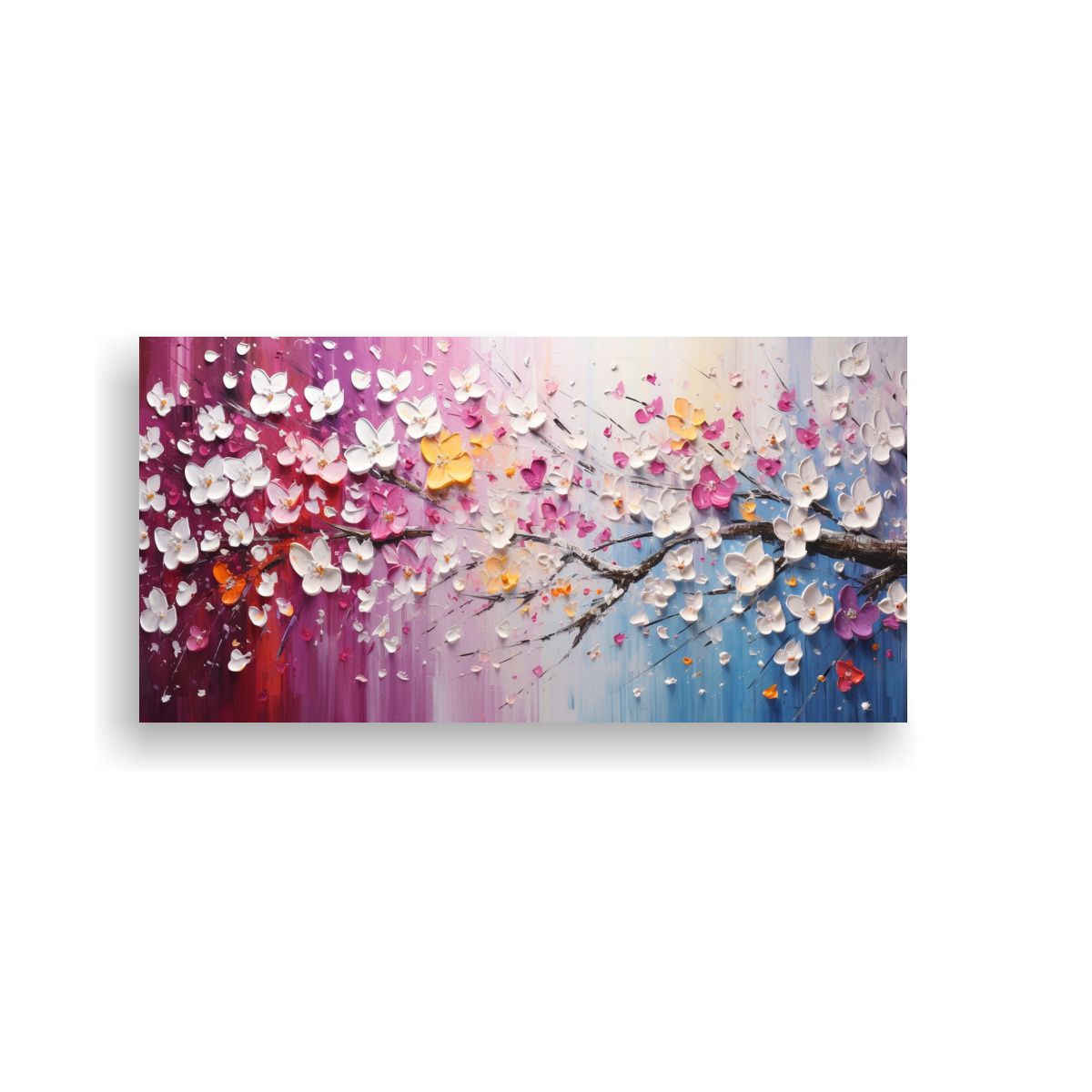 GENERICO - Cuadro Decorativo Reflejo Inspirador De Colores 80x40 Cm