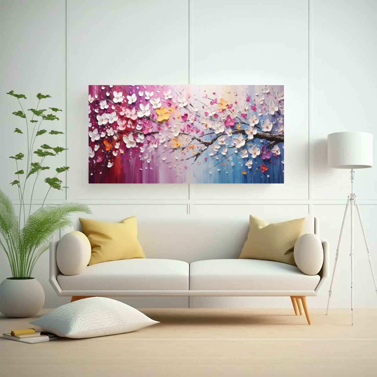 GENERICO - Cuadro Decorativo Reflejo Inspirador De Colores 80x40 Cm