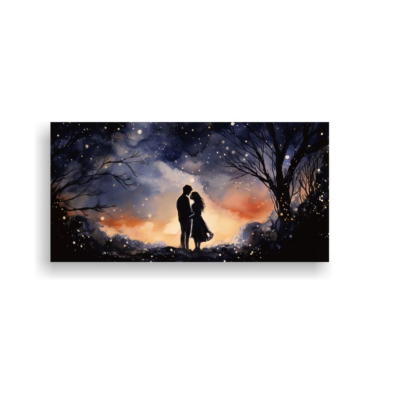 GENERICO - Cuadro De Lienzo Moderno La Noche Que Nos 60x30 Cm
