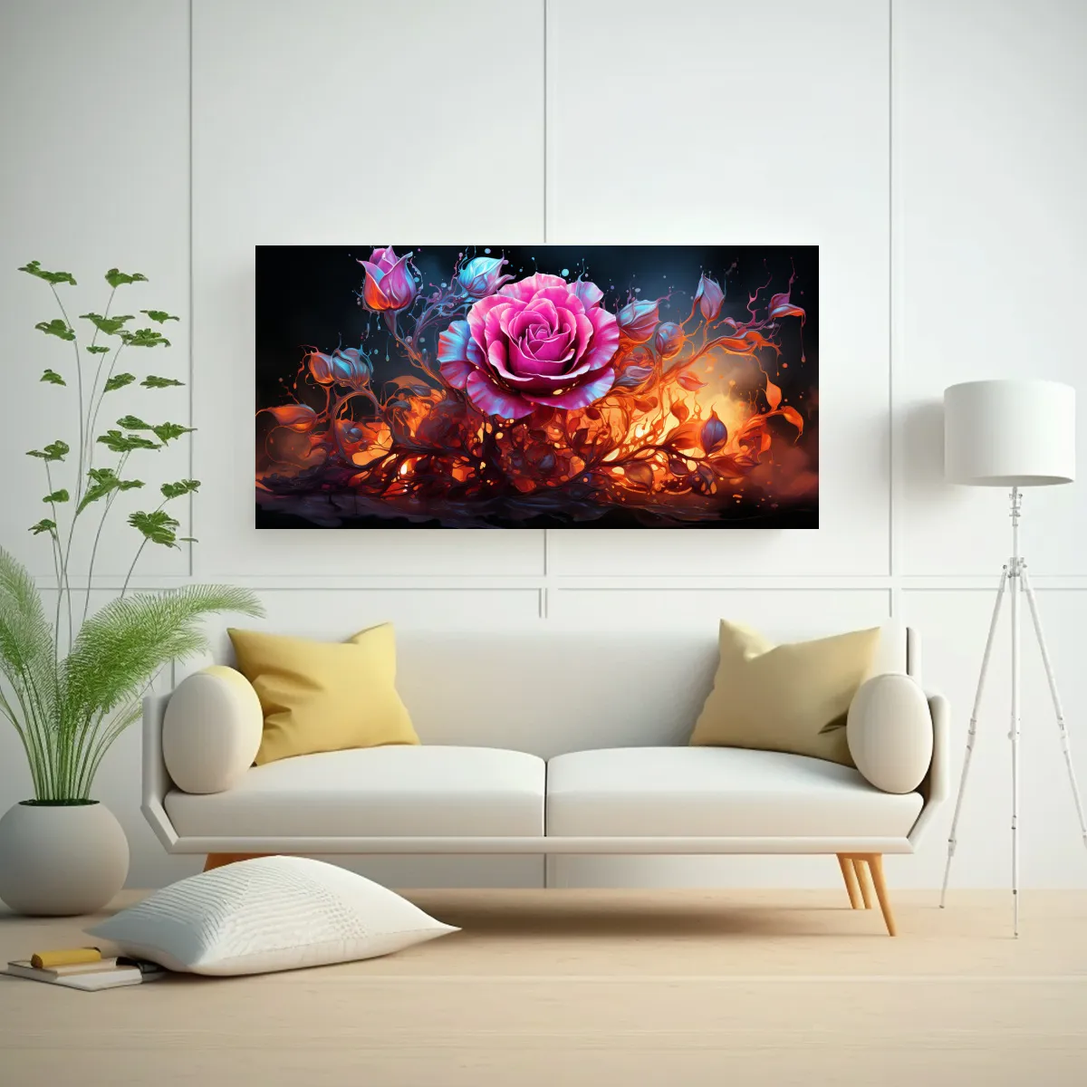GENERICO - Pinturas Decorativas De Canva Moderno Living 60x30 Cm