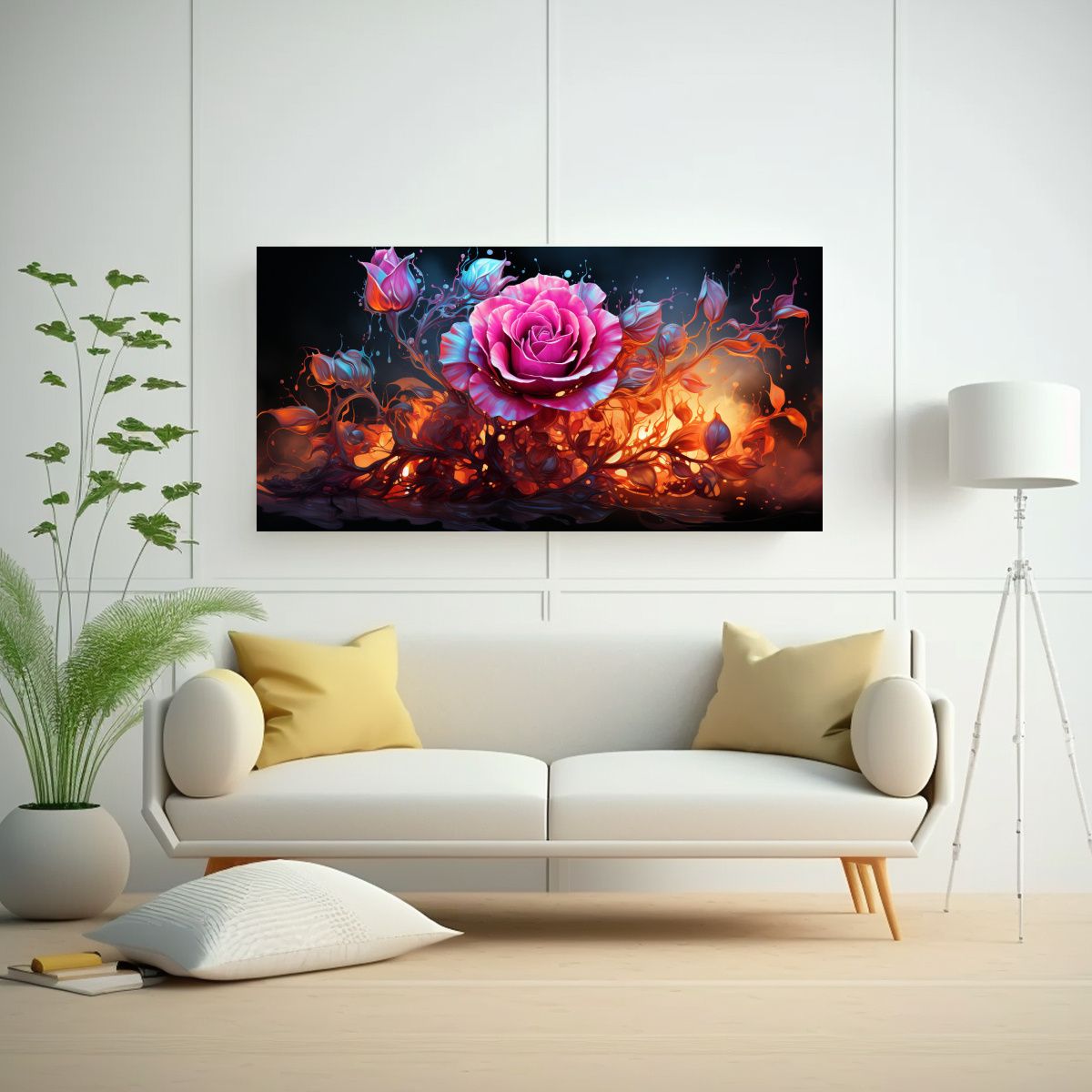 GENERICO - Pinturas Decorativas De Canva Moderno Living 80x40 Cm