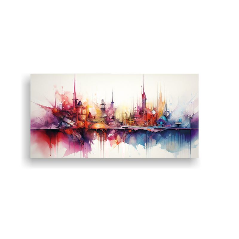 GENERICO - Cuadros Abstractos En Bastidor Obra Maestra De 80x40 Cm