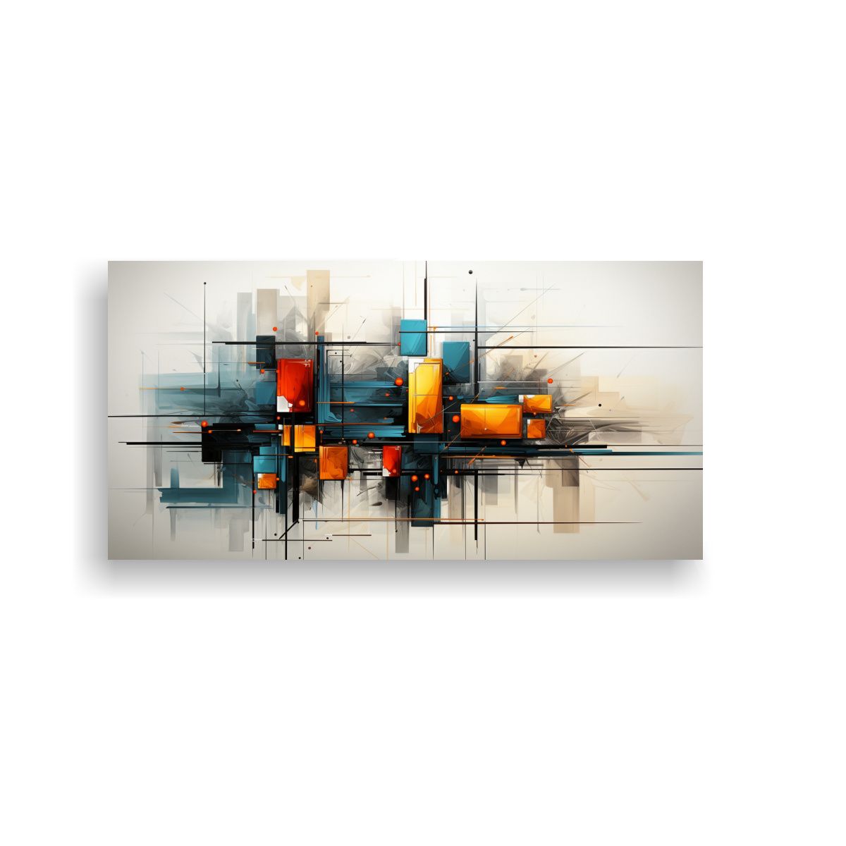 GENERICO - Pinturas Abstractas De Equilibrio AI En 60x30 Cm