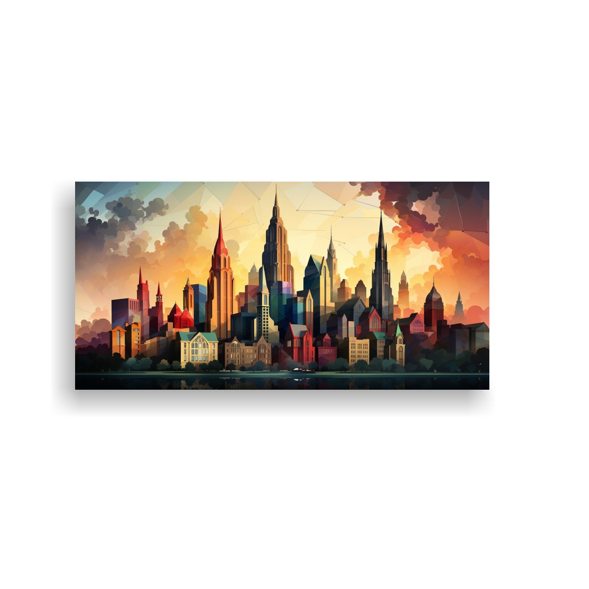 GENERICO - Pinturas Decorativas Estilo Wassily Kandinsky Con 80x40 Cm