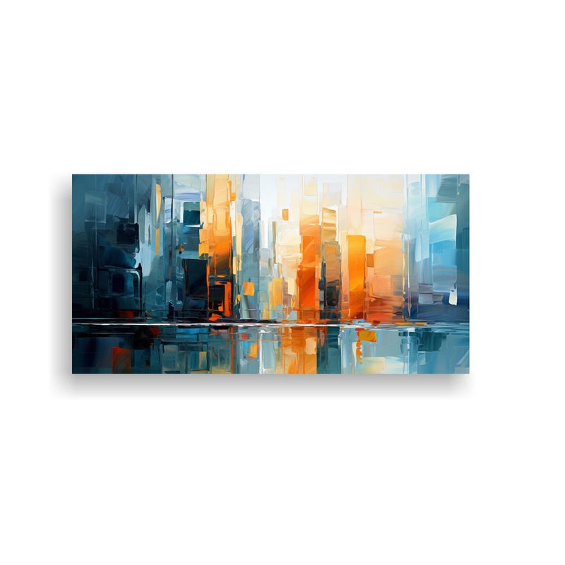 GENERICO - Pintura De Pared Moderna Impresionista En Edificio 100x50 Cm