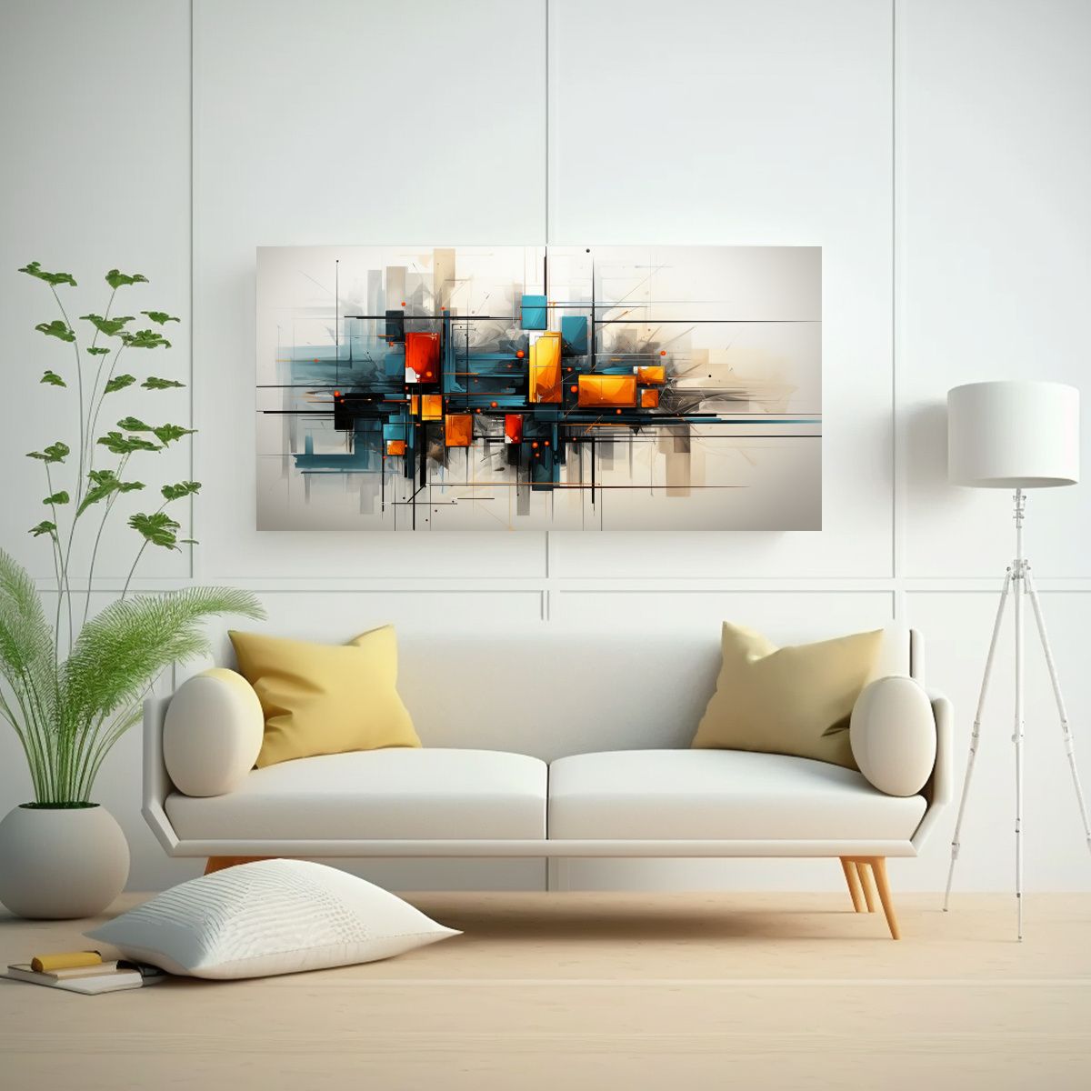 GENERICO - Pinturas Abstractas De Equilibrio AI En 100x50 Cm