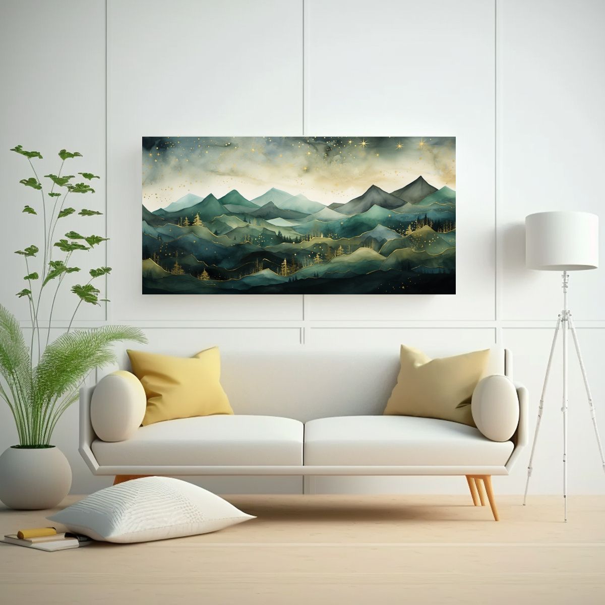 GENERICO - Lienzo De Tela Movimiento Modernidad Paisaje 100x50 Cm