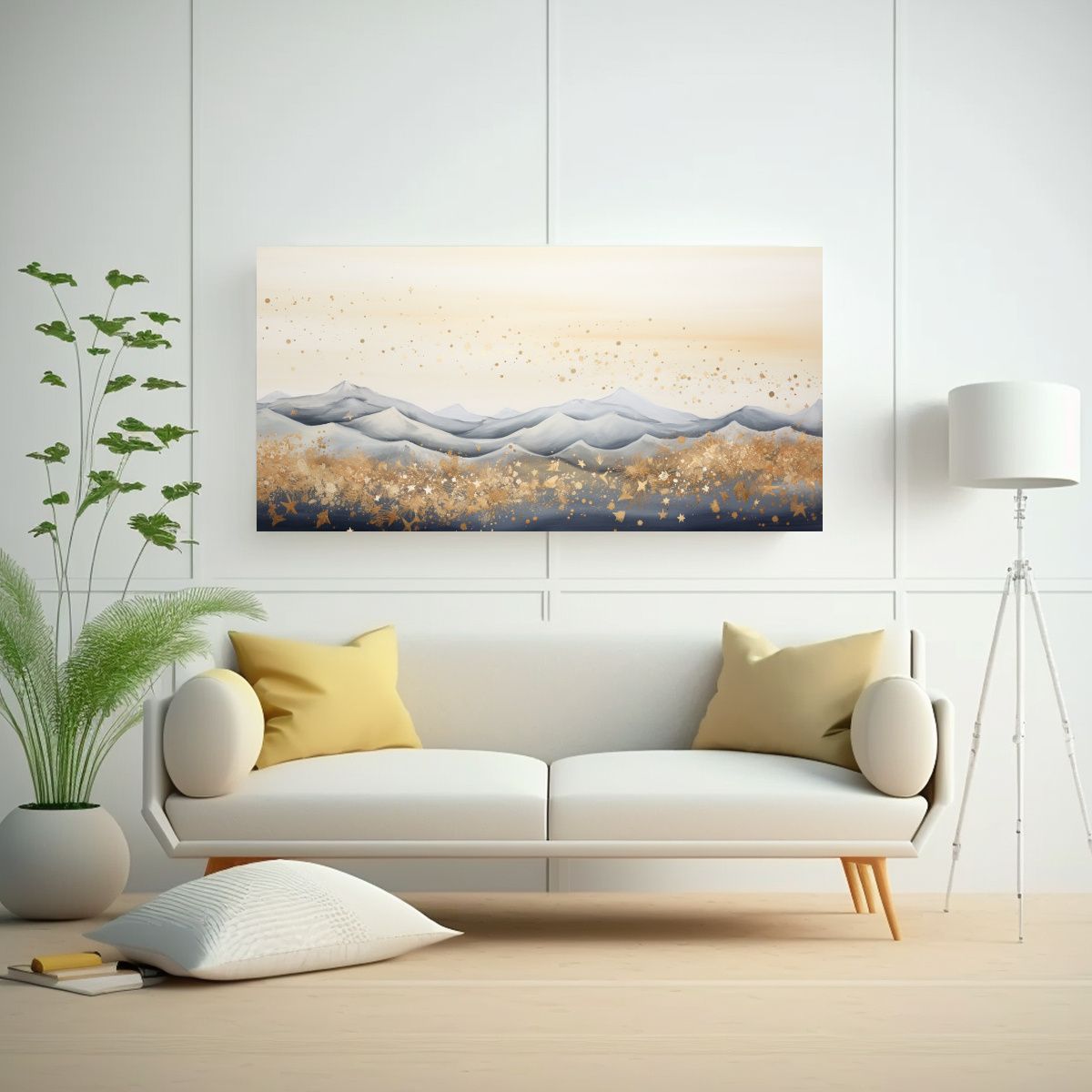 GENERICO - Paisaje De Montaña Con Estilo Elegante 60x30 Cm.