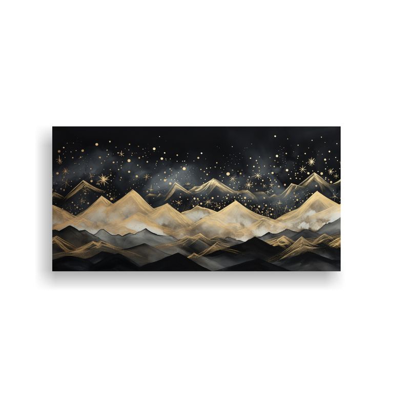 GENERICO - Cuadro Abstracto De Paisaje De Montaña Con 60x30 Cm