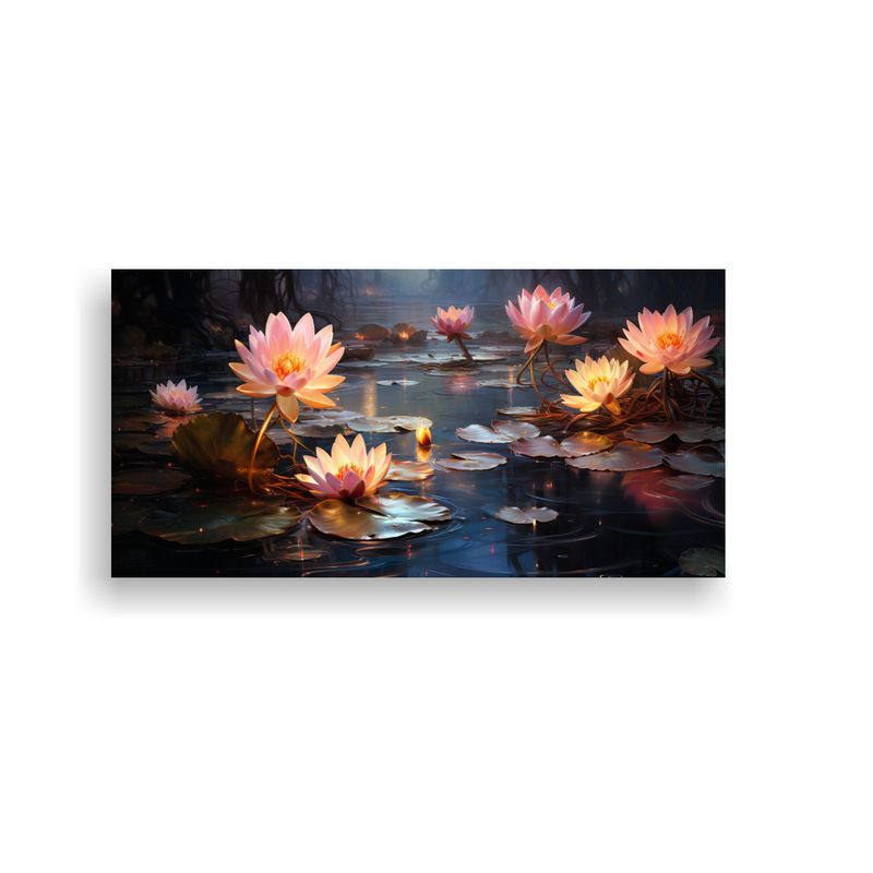 GENERICO - Tela En Bastidor Inspirador Reflejo De Sobre Rosa 80x40 Cm
