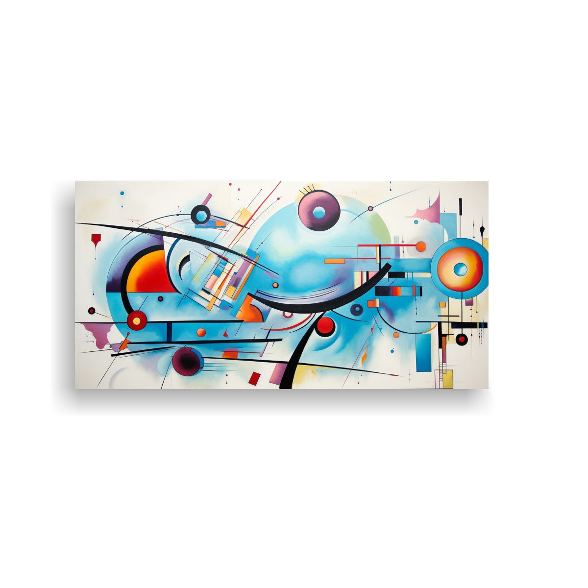 GENERICO - Pintura única De Abstracto Azul En El Estilo De 60x30 Cm