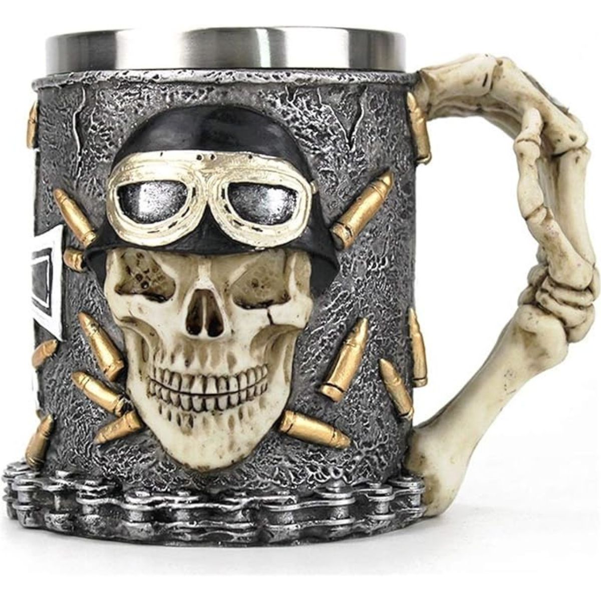 GENERICO - Jarra Punk Cráneo Soldado Alemán