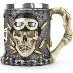 GENERICO - Jarra Punk Cráneo Soldado Alemán