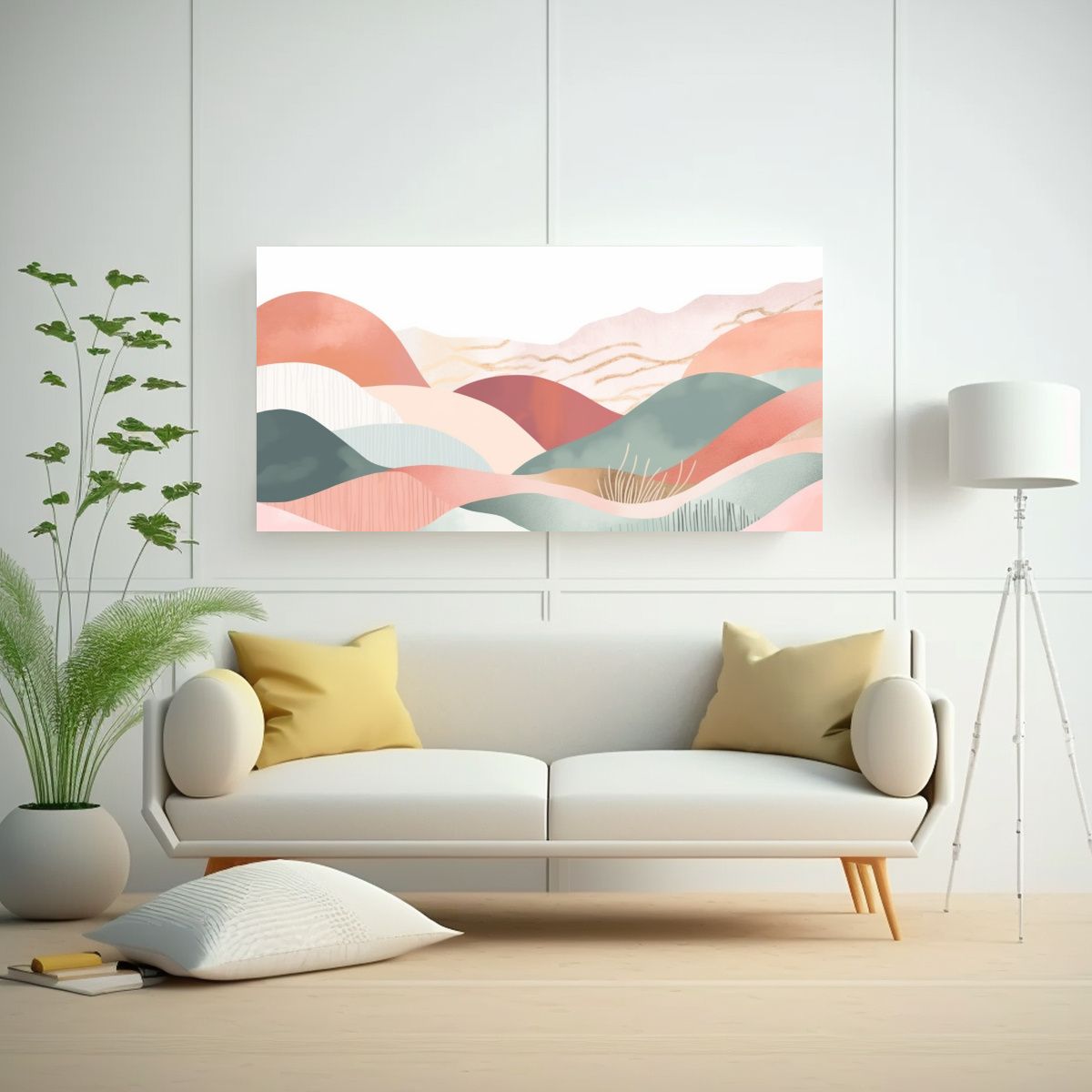 GENERICO - Arte De Pared Minimalista Abstracto Hermoso 60x30 Cm