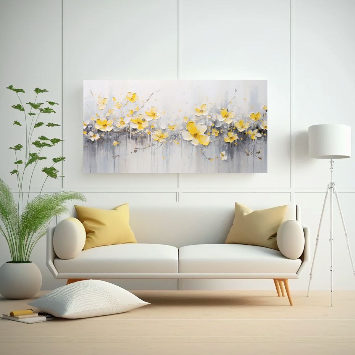 GENERICO - Pintura Acrílica Sin Costuras Sobre Blanco 80x40 Cm