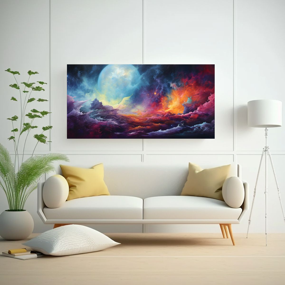 GENERICO - Cuadro Abstracto De Armonía De Colores 80x40 Cm