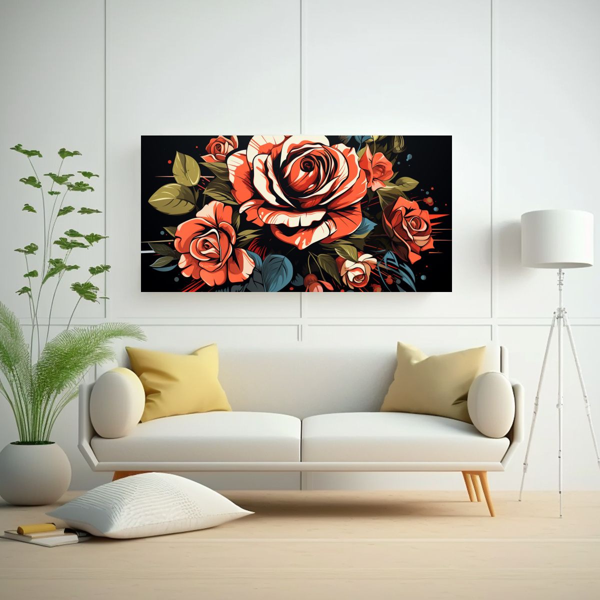 GENERICO - Pintura De Pared Abstracta Para Comedor Diseña 100x50 Cm