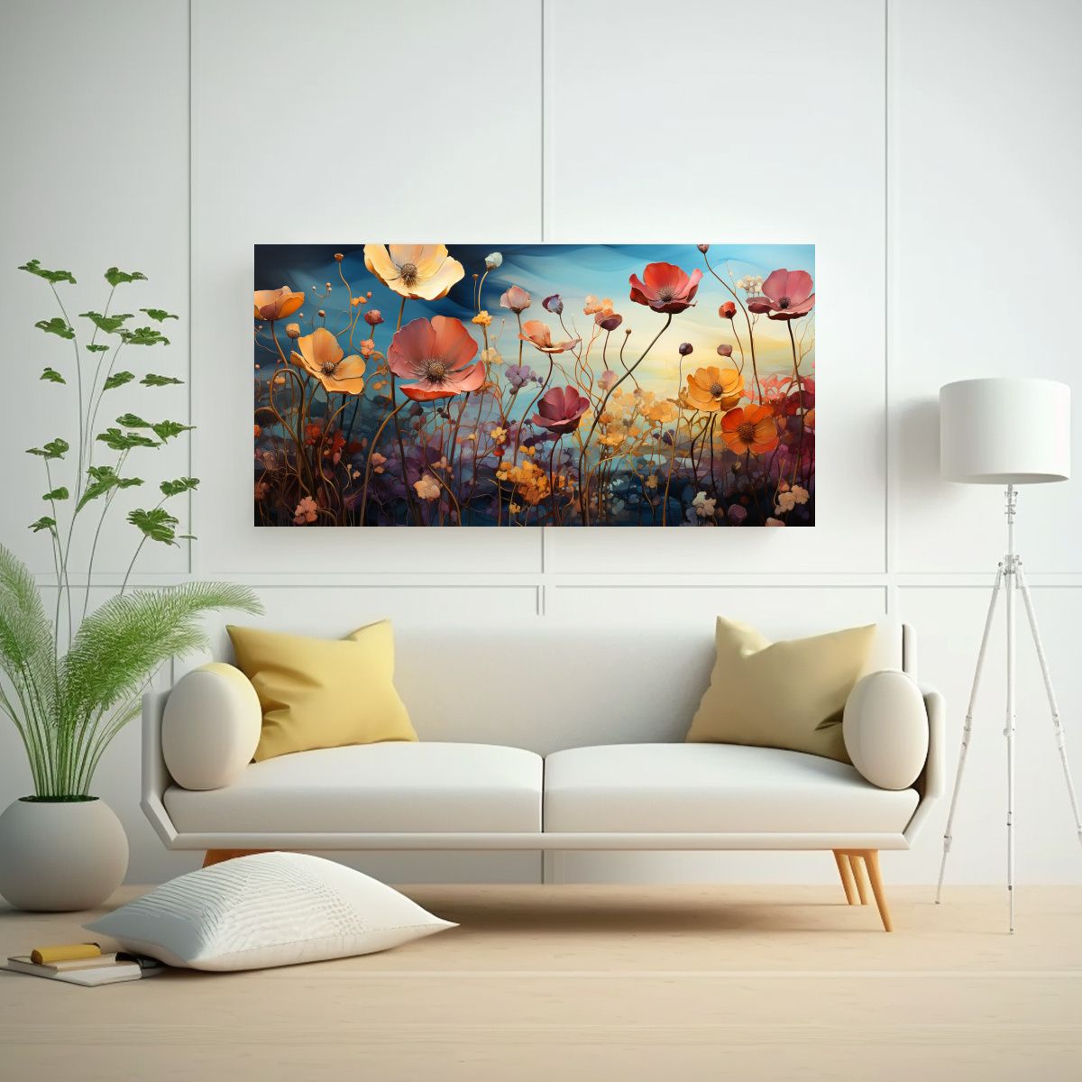 GENERICO - Pintura Decorativa Minimalista Estilo Paul Klee 100x50 Cm