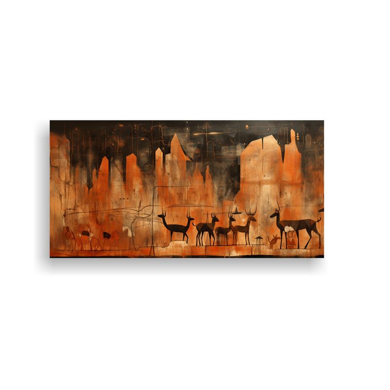 GENERICO - Lienzo De Tela Abstracto Decoración 60x30 Cm
