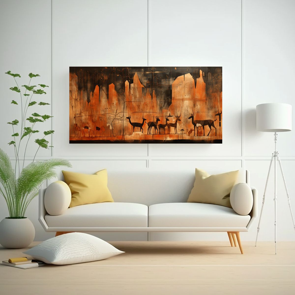 GENERICO - Lienzo De Tela Abstracto Decoración 80x40 Cm