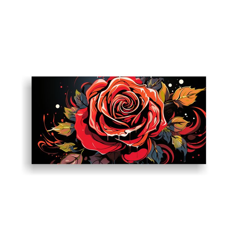 GENERICO - Cuadro Moderno Hogar Deco Diseño Rosa Estilo 60x30 Cm
