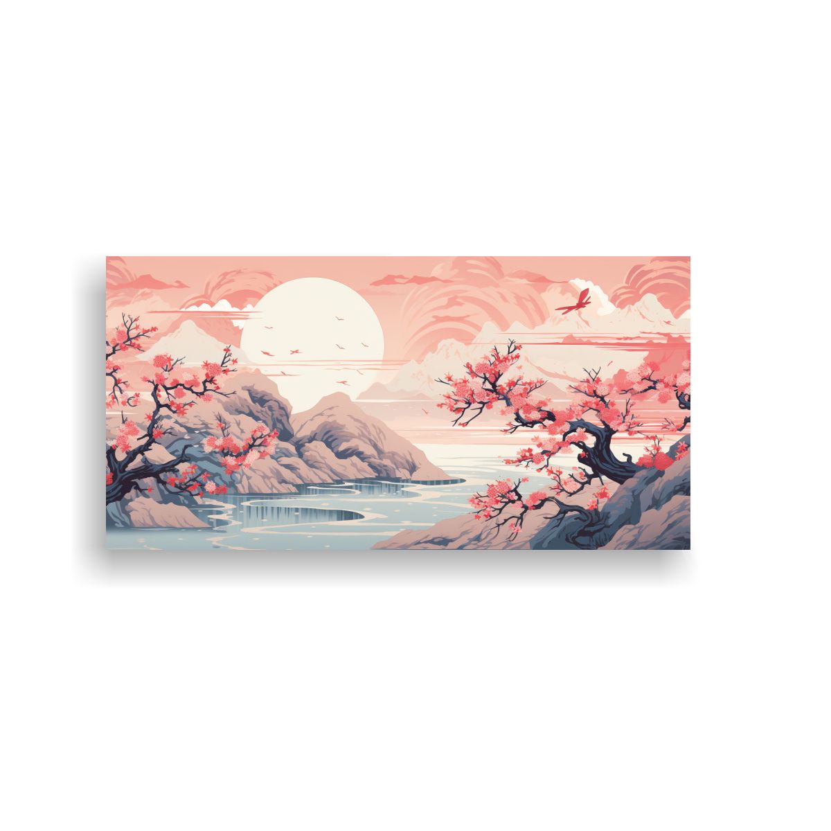 GENERICO - Arte Bastidor Madera Reinterpretación Abstracta 100x50 Cm