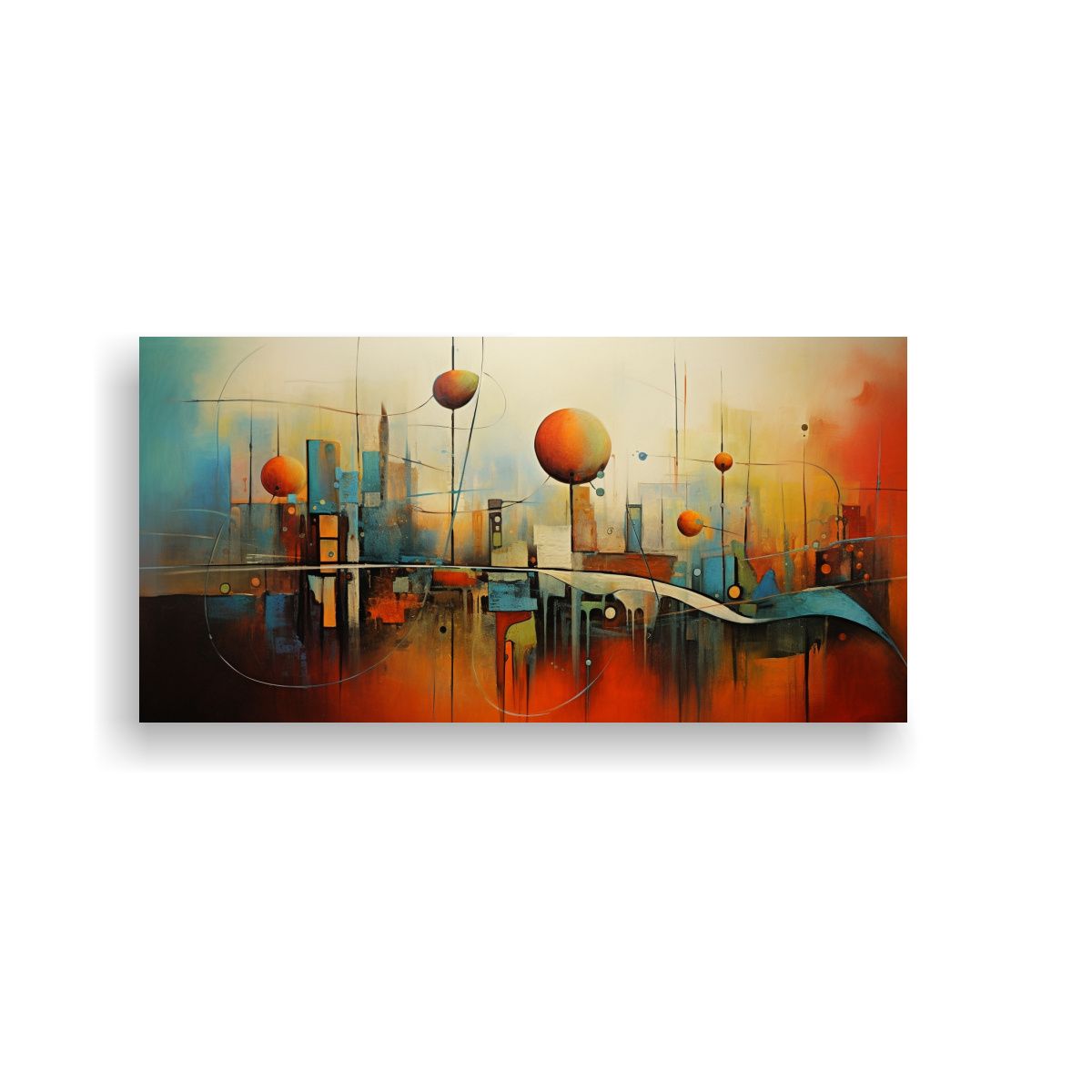 GENERICO - Lienzo Horizontal Motivo Obras De Arte Pinturas 80x40 Cm