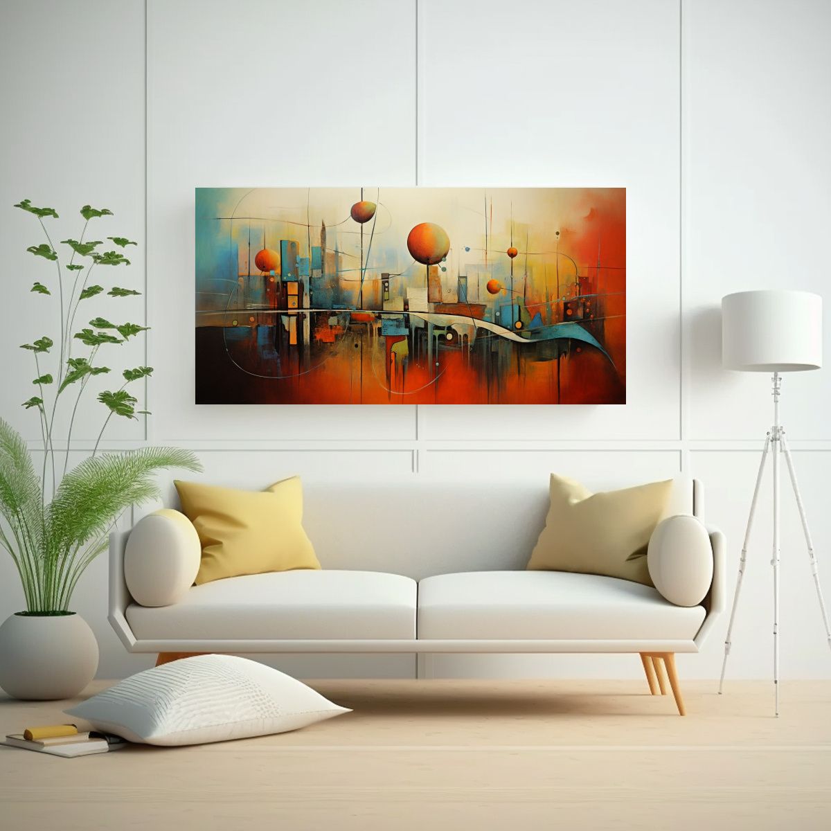 GENERICO - Lienzo Horizontal Motivo Obras De Arte Pinturas 80x40 Cm